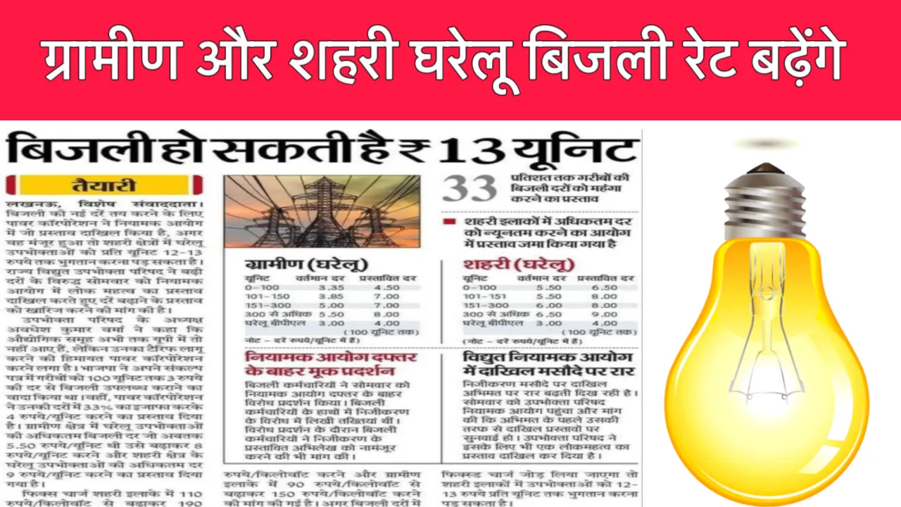 Bijli Bill Unit Rate Hike