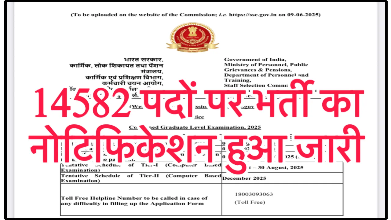 SSC CGL Recruitment 2025