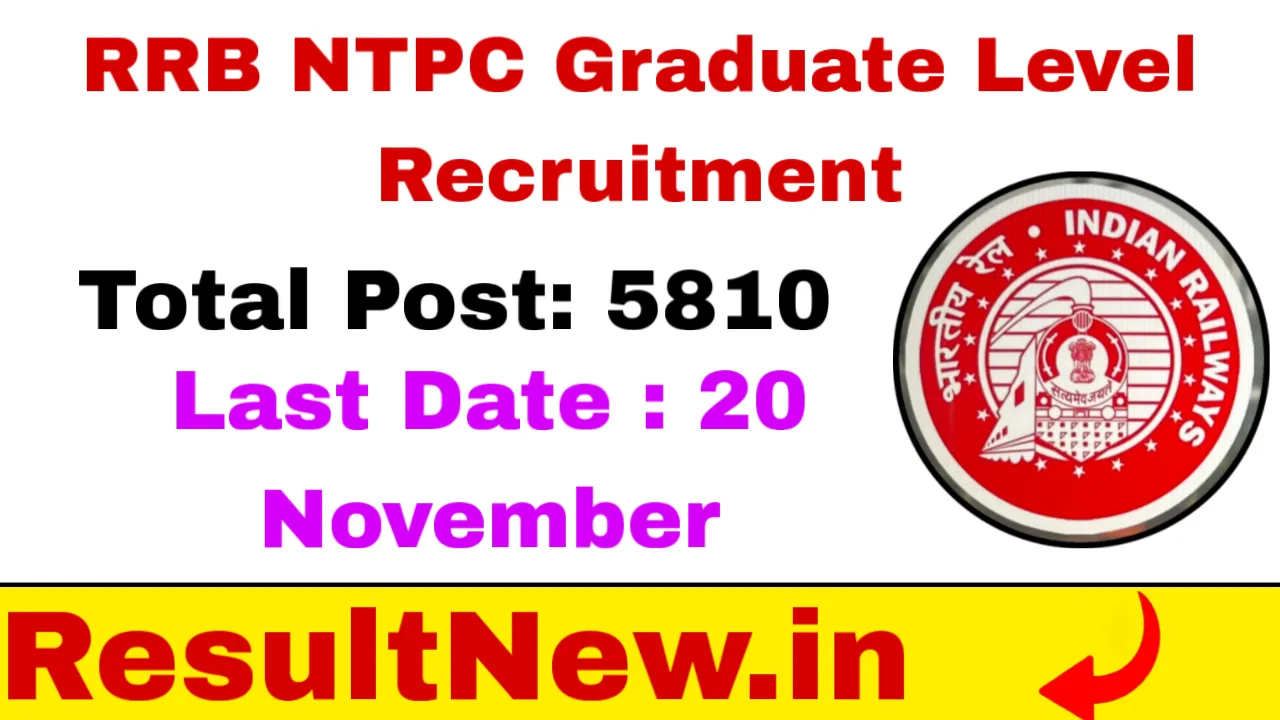 RRB NTPC Graduate Level Recruitment