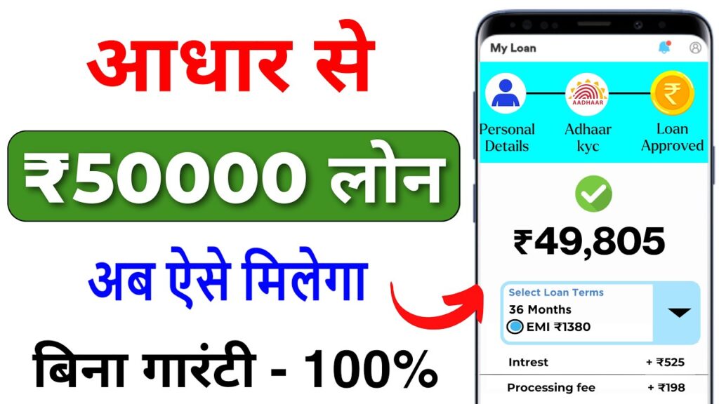 Aadhar Card Se Loan Kaise Le 50000
