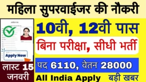 Mahila supervisor vacancy 2025